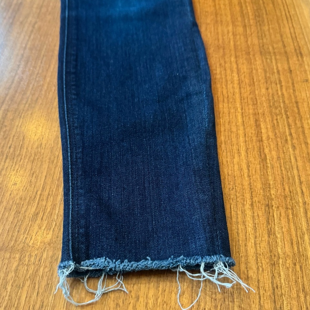 McGuire Raw Edge Hem High Rise Skinny Jeans in Dark Wash. Size Women’s 28 - Picture 5 of 17